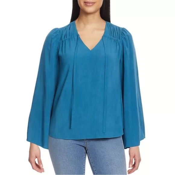 Jessica SimpsonWomen’s Boho Long Flare Sleeve Blouse Size XXL business casual - Picture 1 of 16